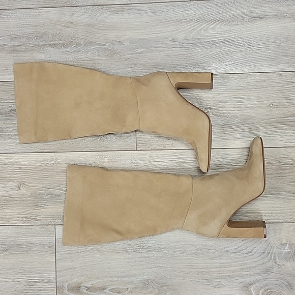 Steve Madden Shoes - Steve Madden Size 9 Ally Suede Knee-high Boots In Beige